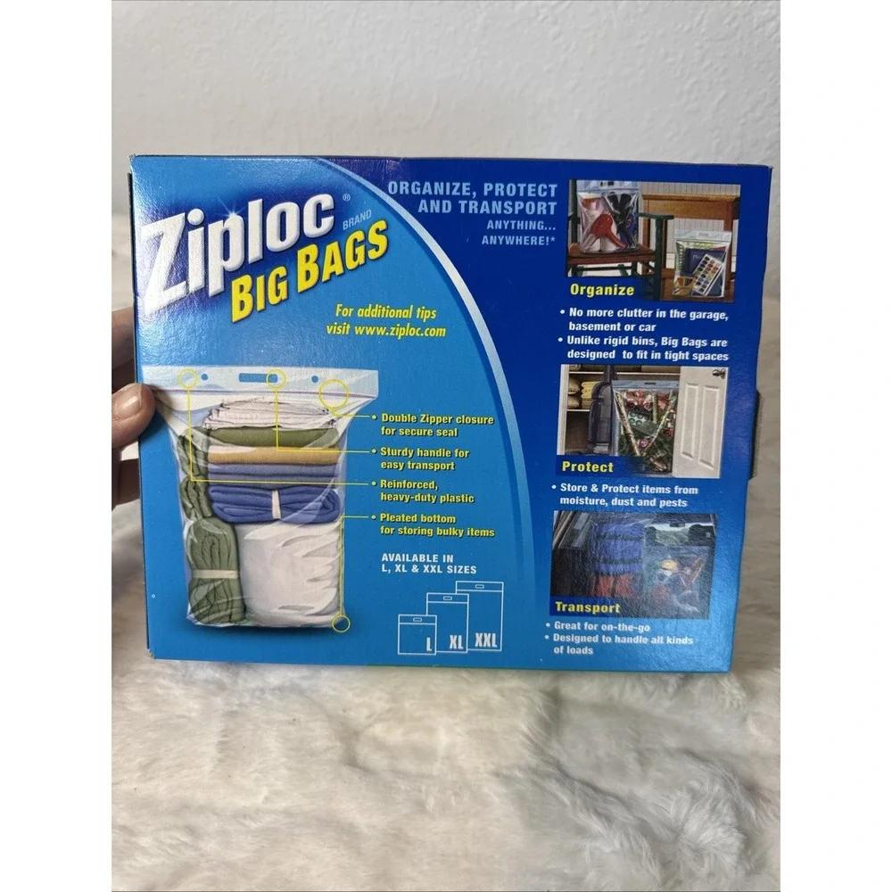 Ziploc Big Bags - 3 Jumbo XXL 20 Gallon Organization & Storage NEW Discontinued